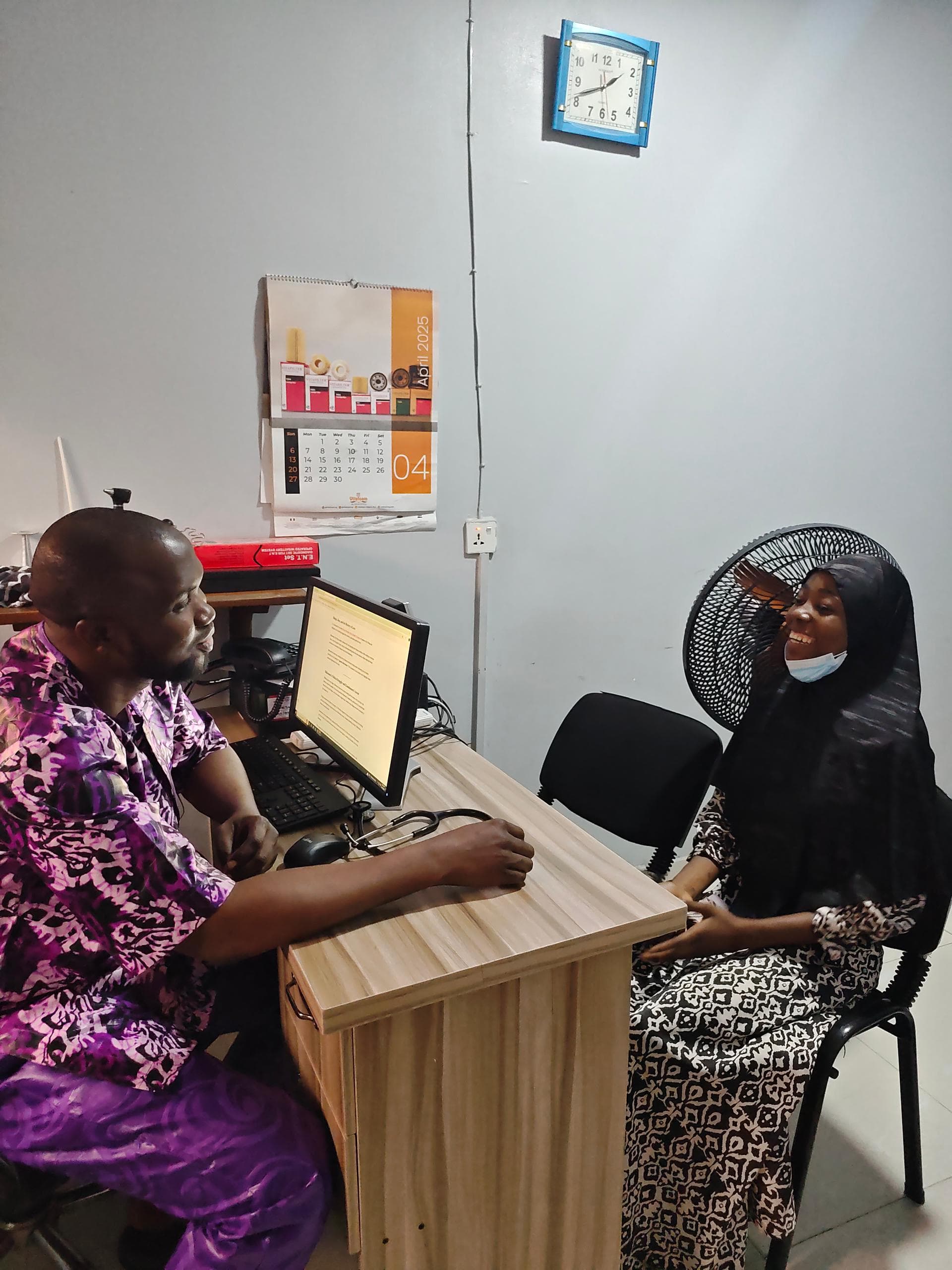 Doctors discussing clinical plans